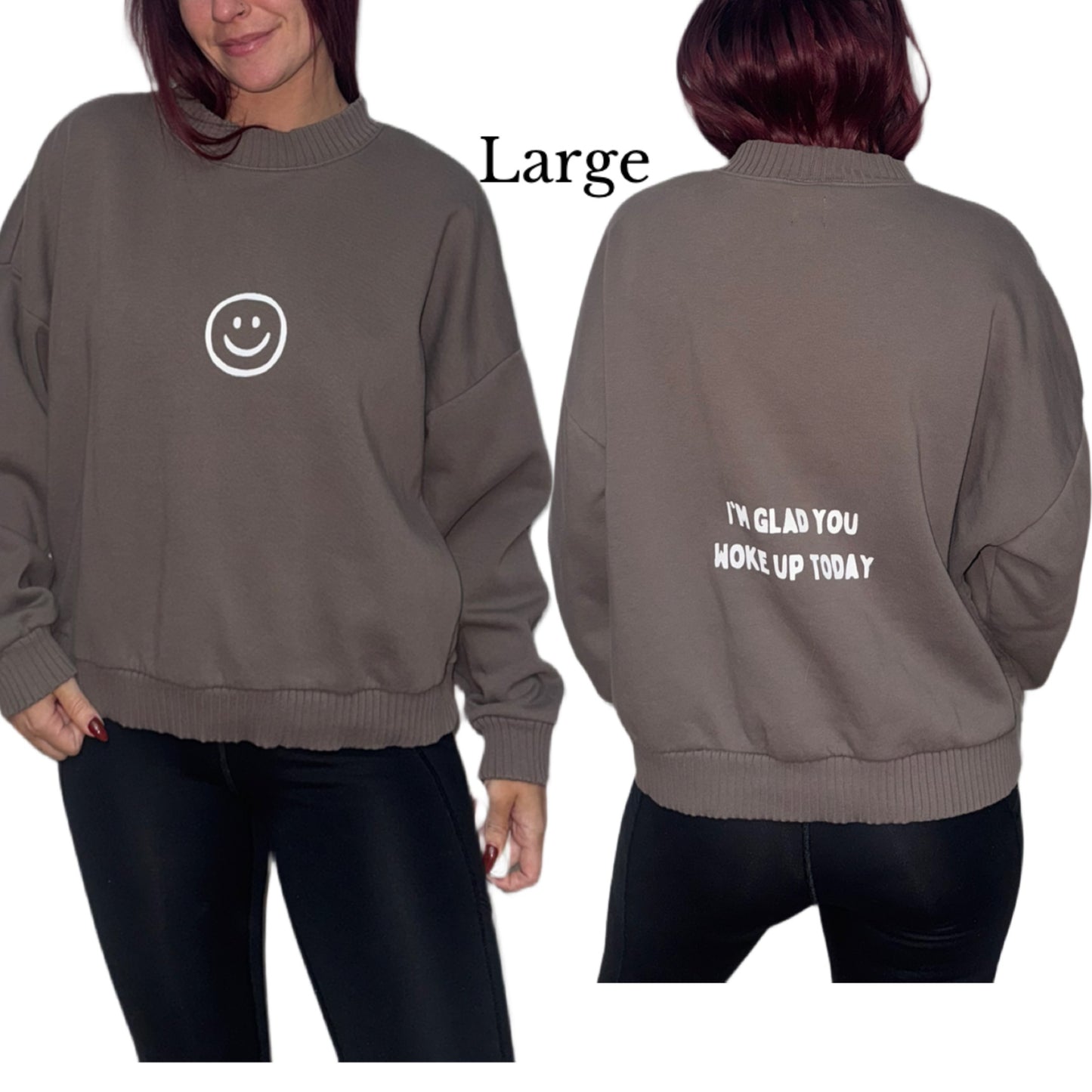 Glad You Woke Up crewneck