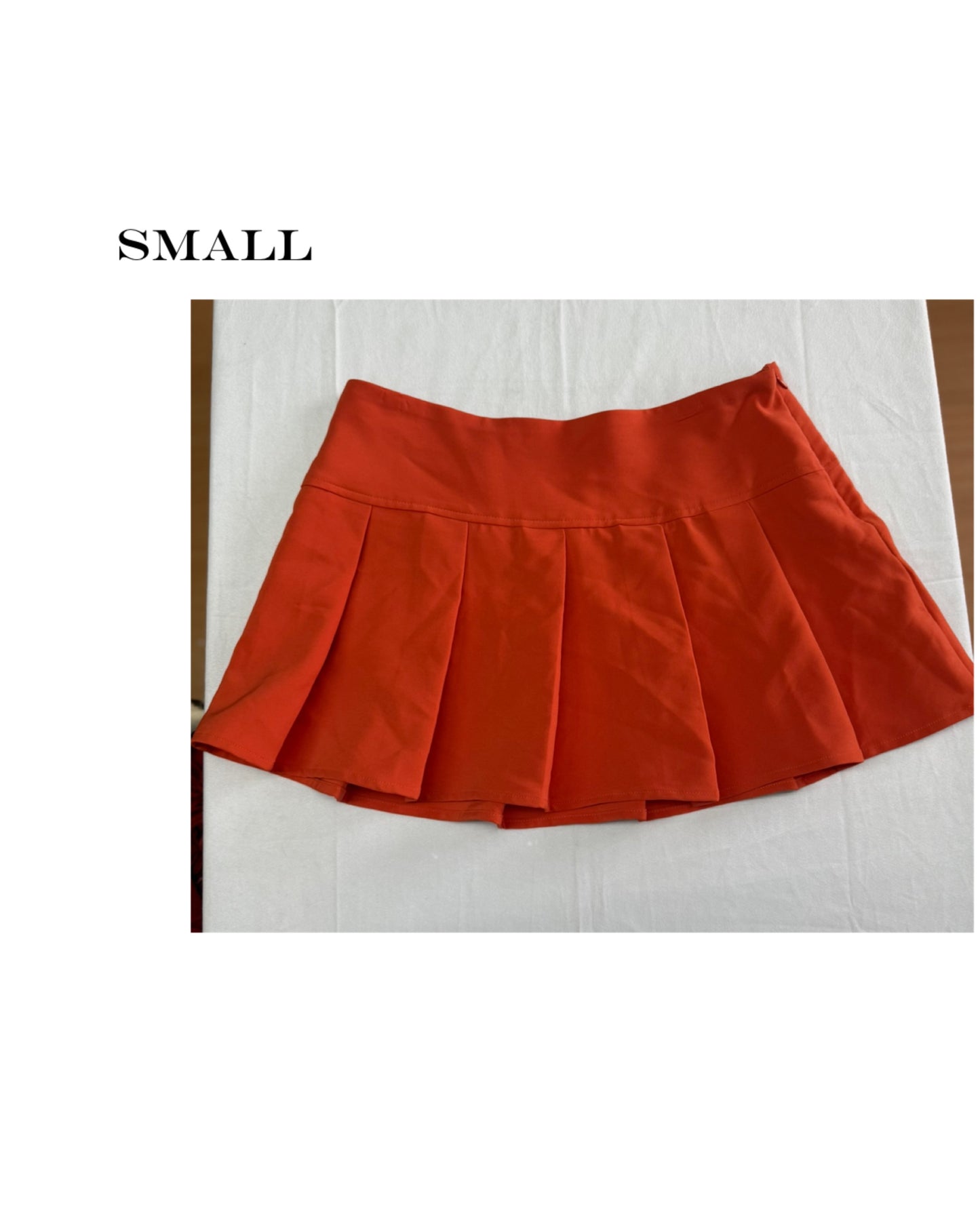 Orange cheerleader skirt