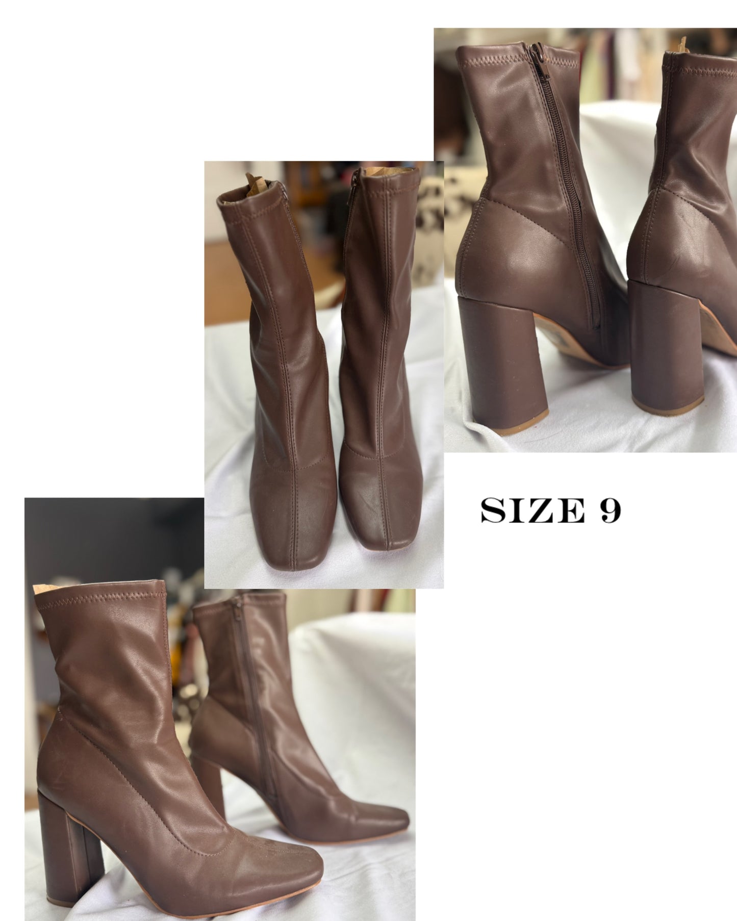 Brown booties