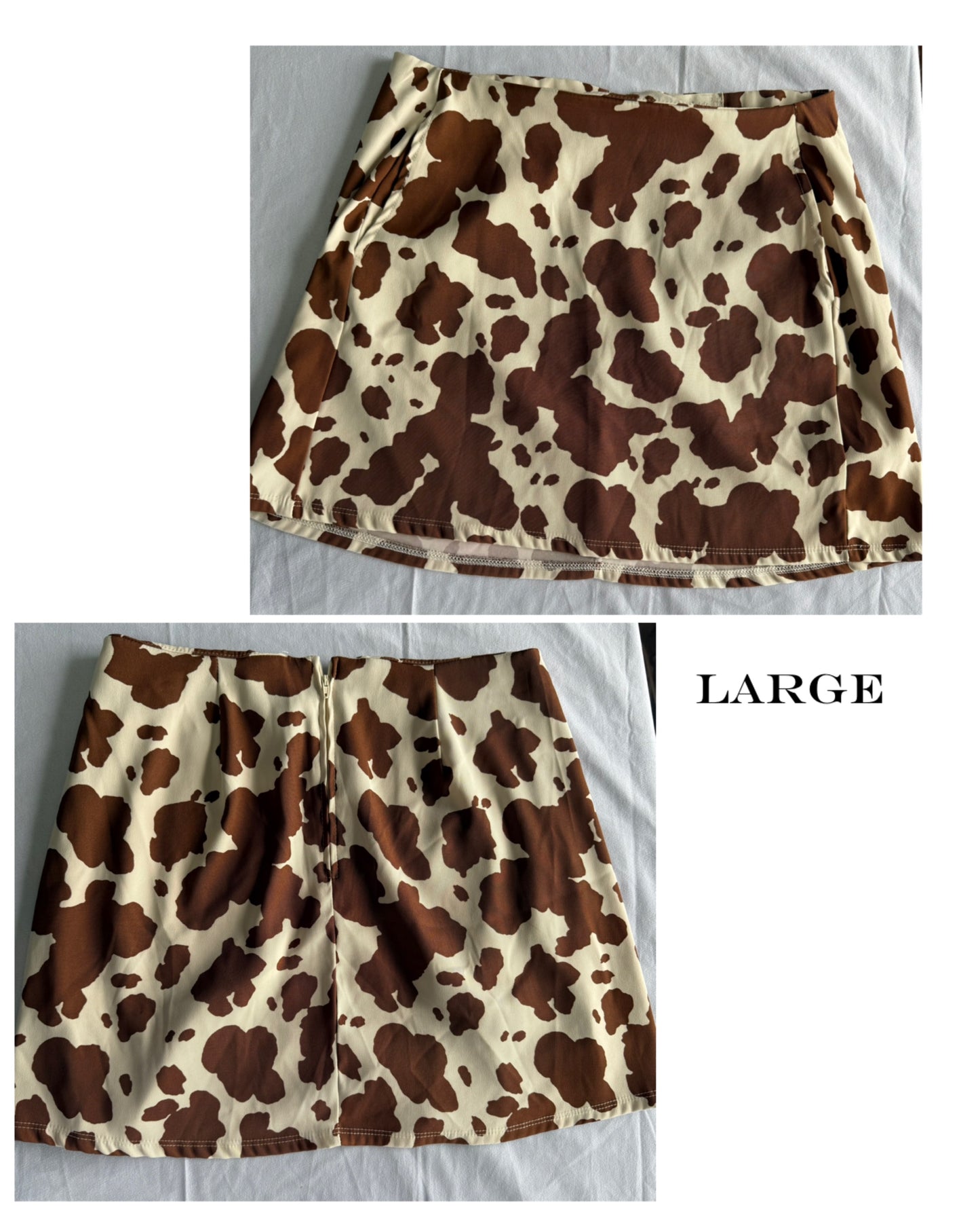 Cow print skirt