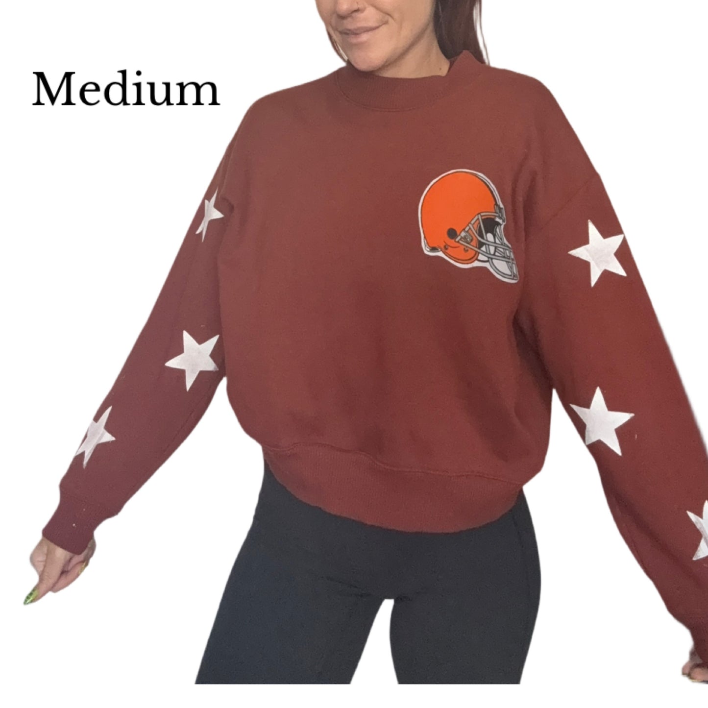 Browns star sleeve sweater