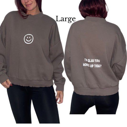 Glad You Woke Up crewneck