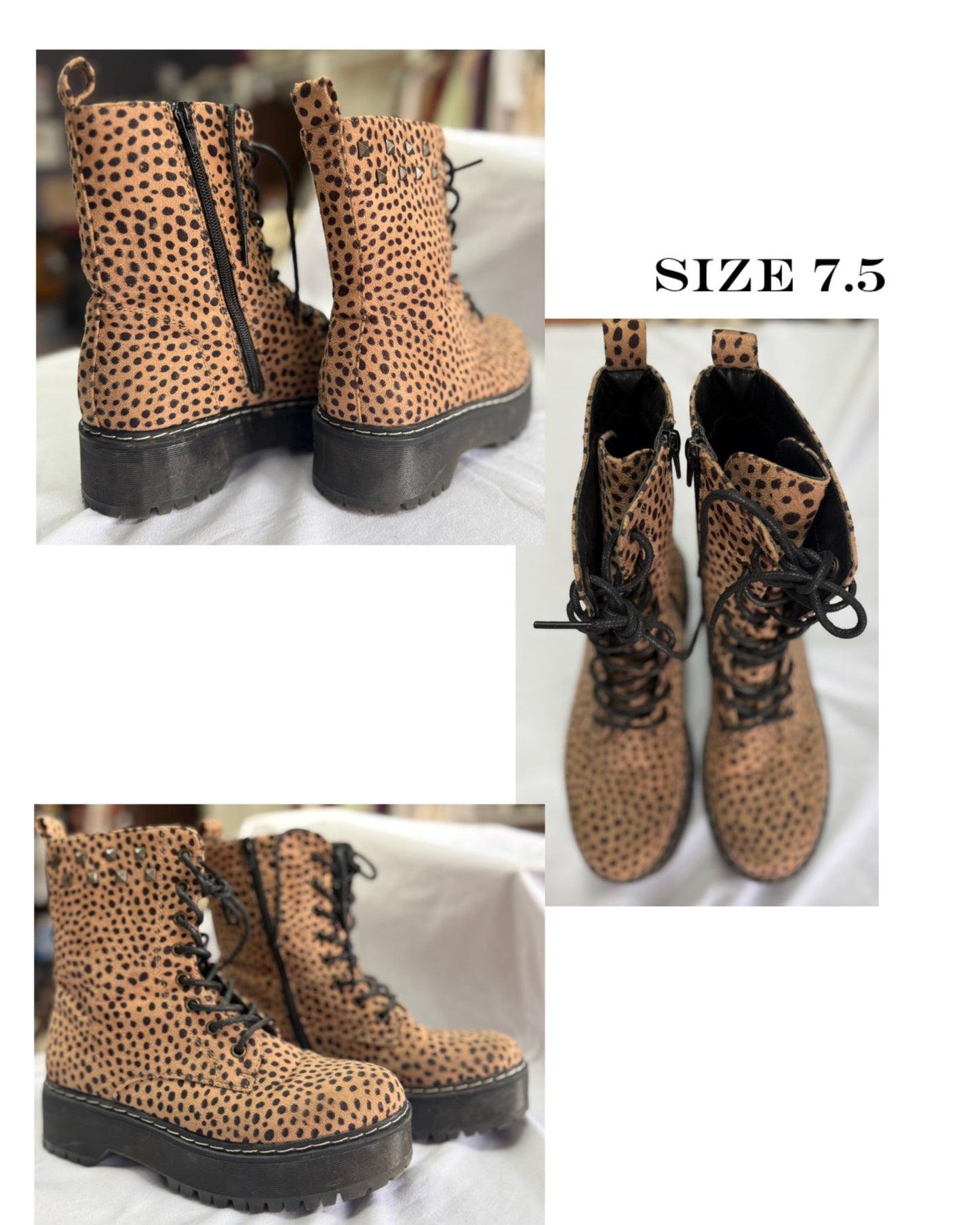 Cheetah combat boots