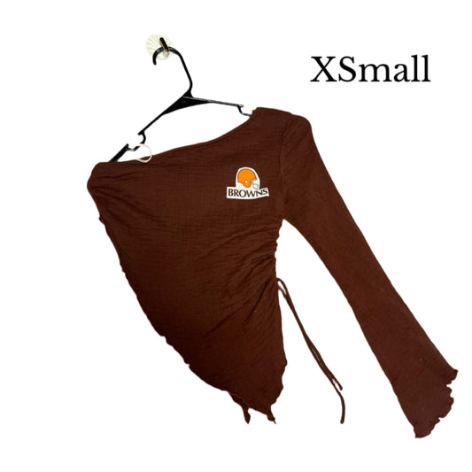 One shoulder Browns top