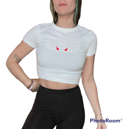 Devil horn crop top