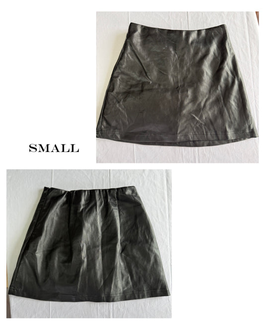 Leather skort