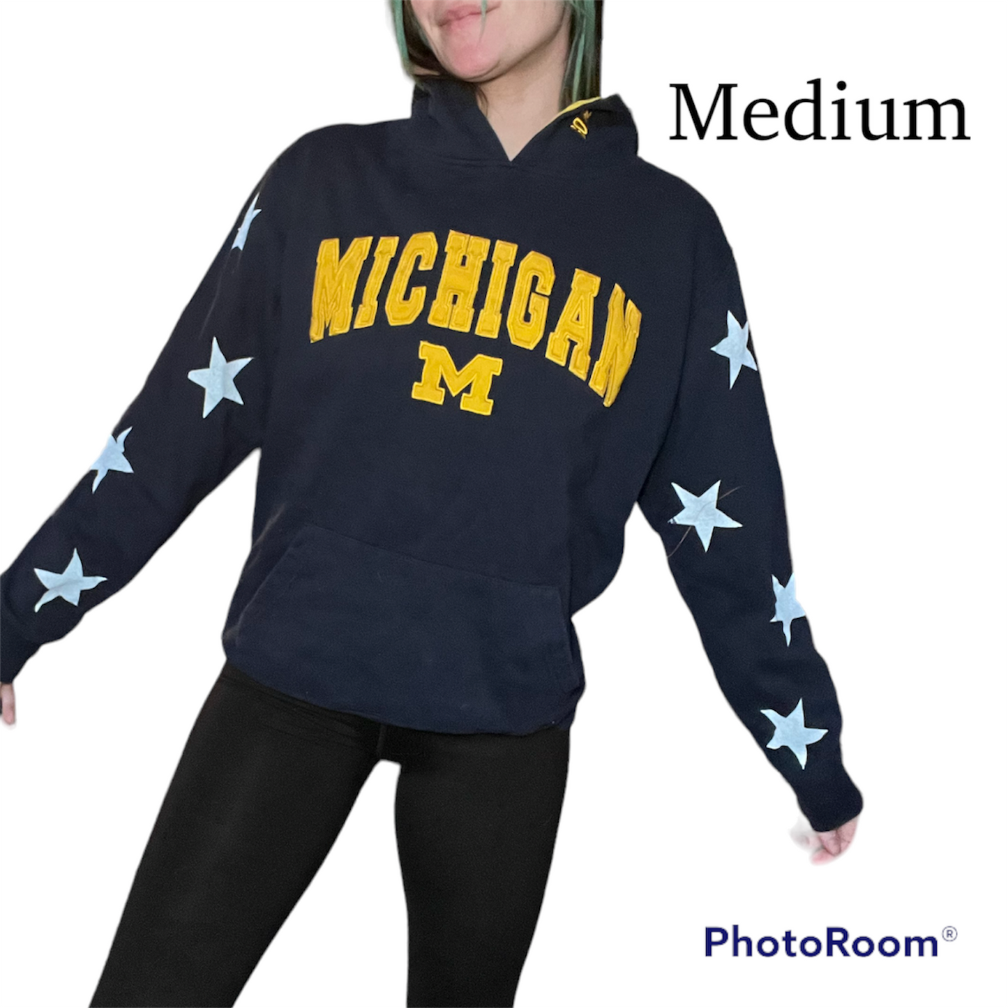 Michigan star sleeve hoodie