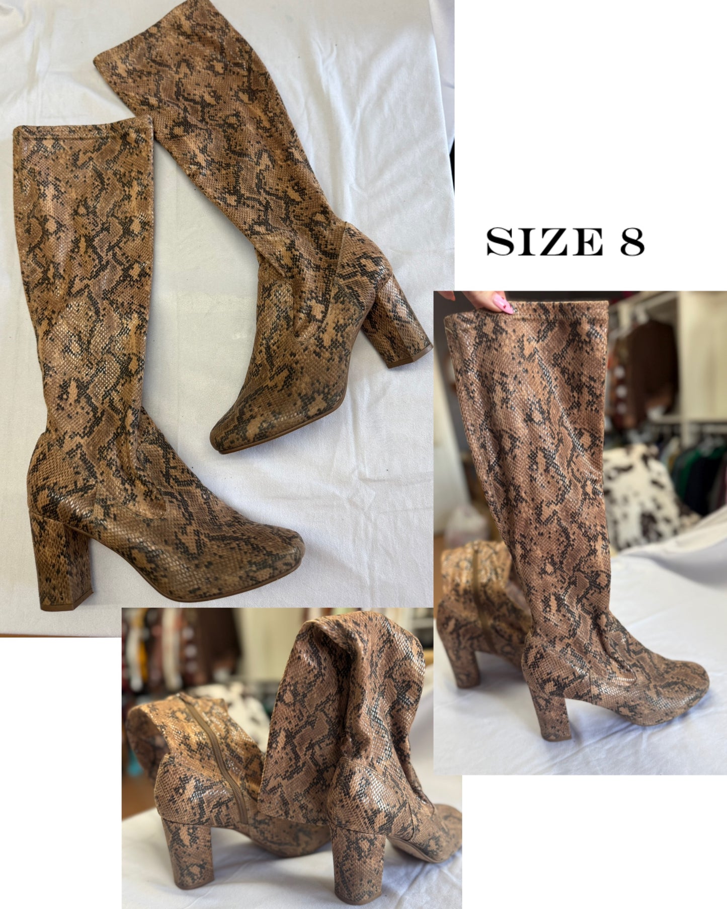 Snake skin boots