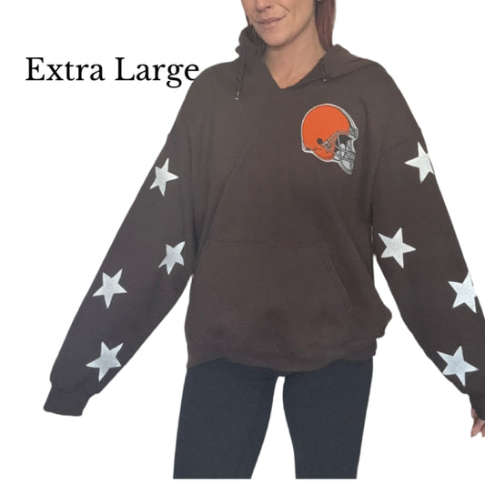 Browns star sleeve hoodie