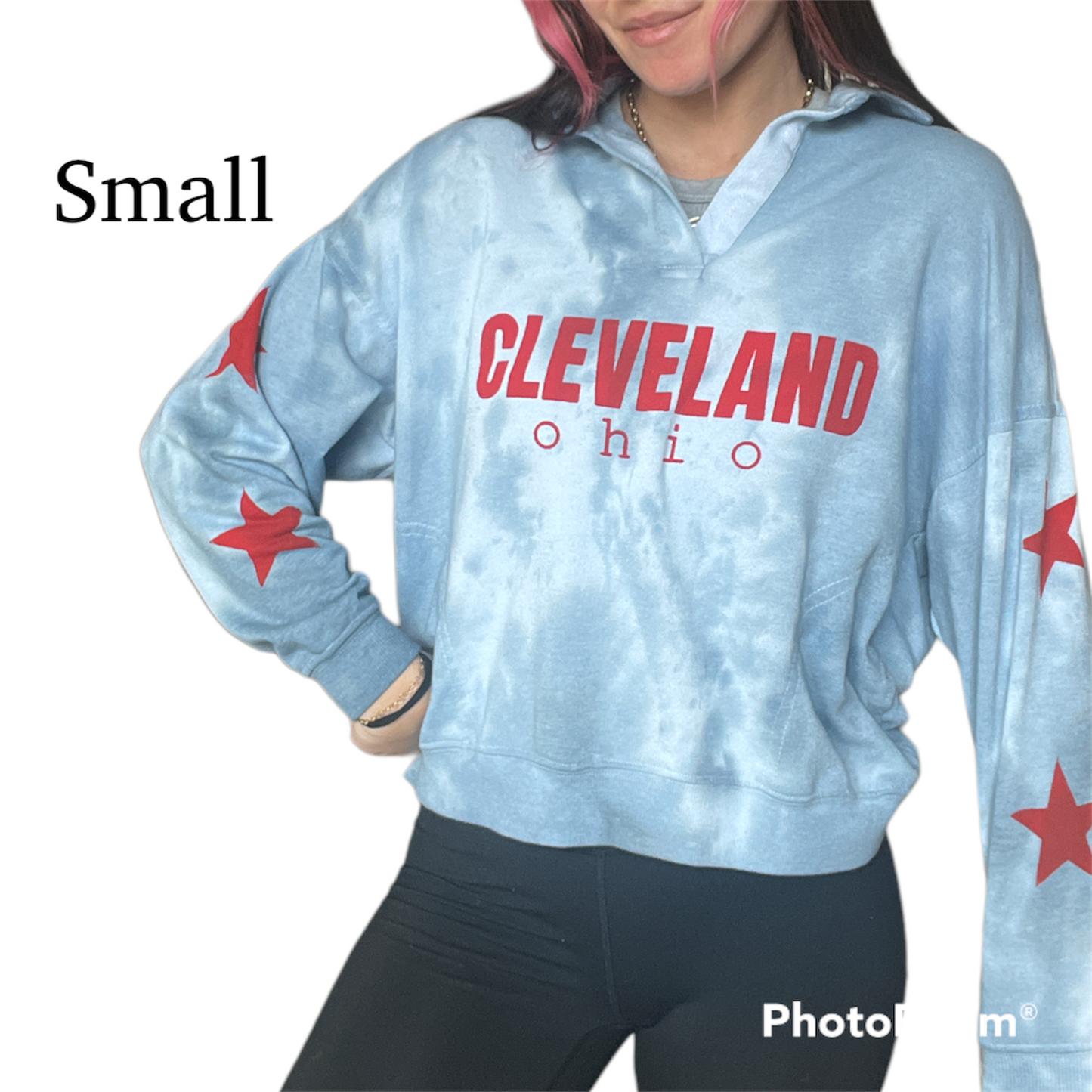 Cleveland star sleeve sweater