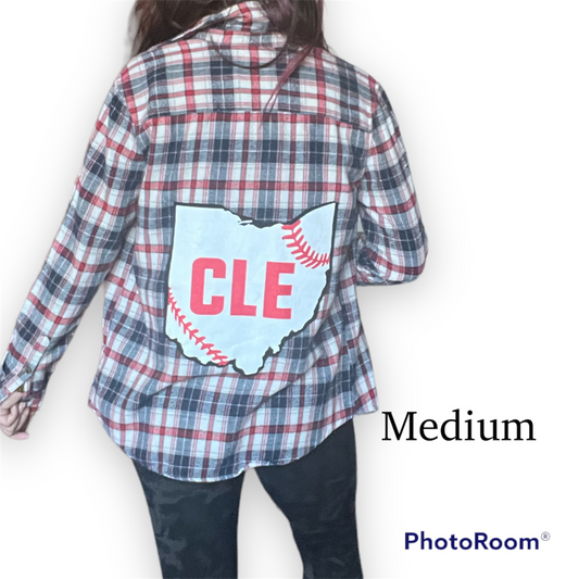 CLE baseball flannel