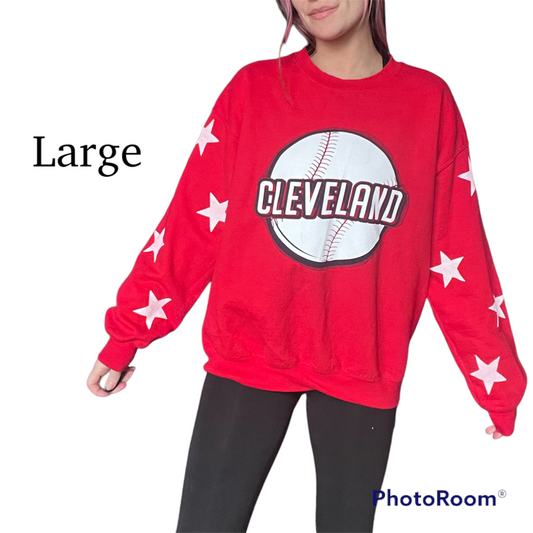 Cleveland baseball star sleeve sweater