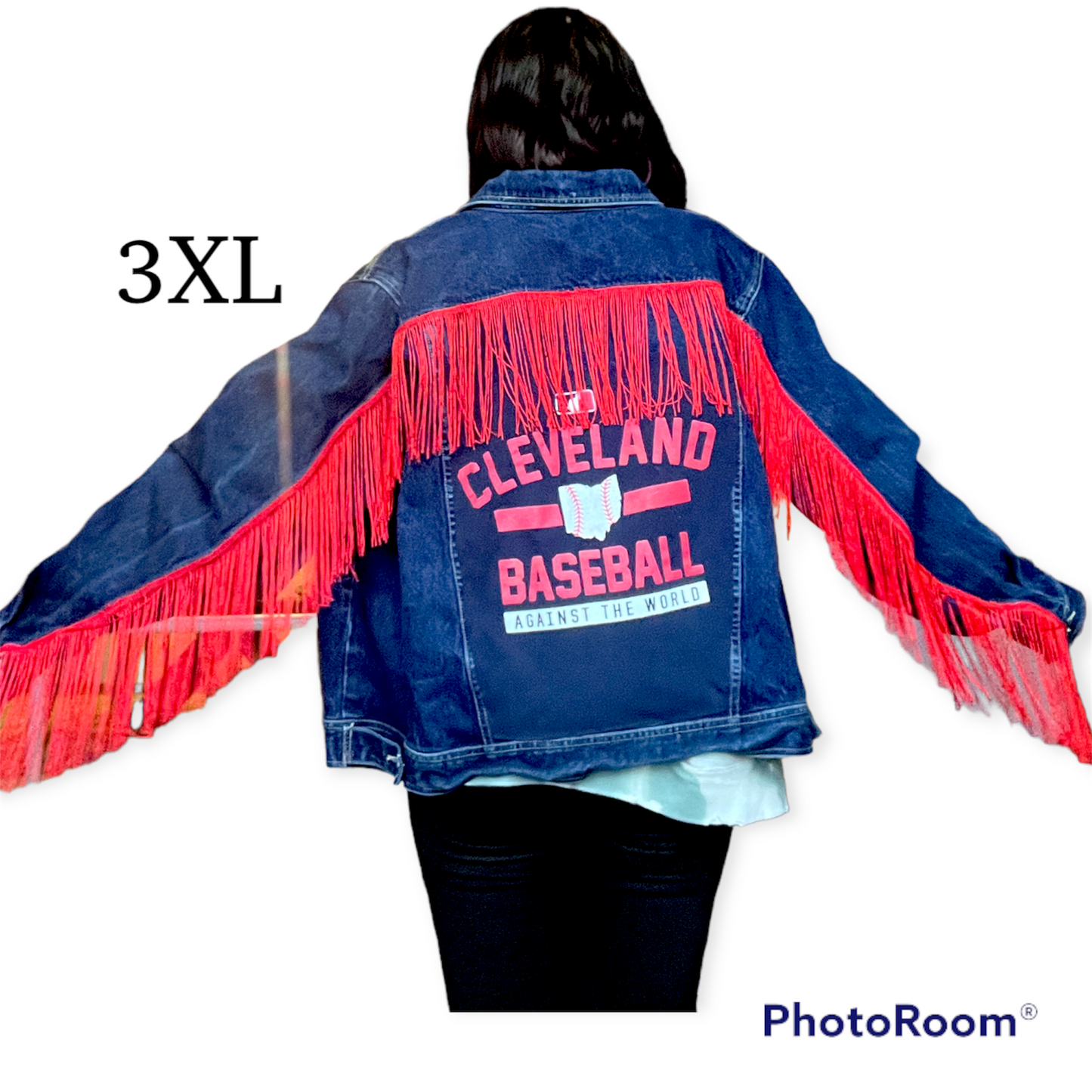 Cleveland Baseball fringe jacket