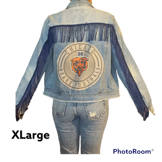 Chicago Bears fringe denim