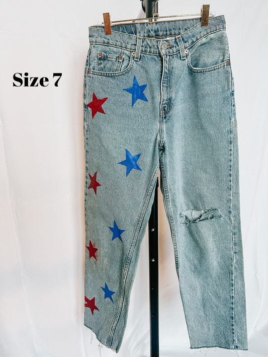 Red & Blue Star jeans