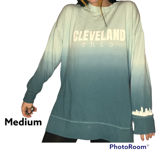 Cleveland skyline sleeve sweater